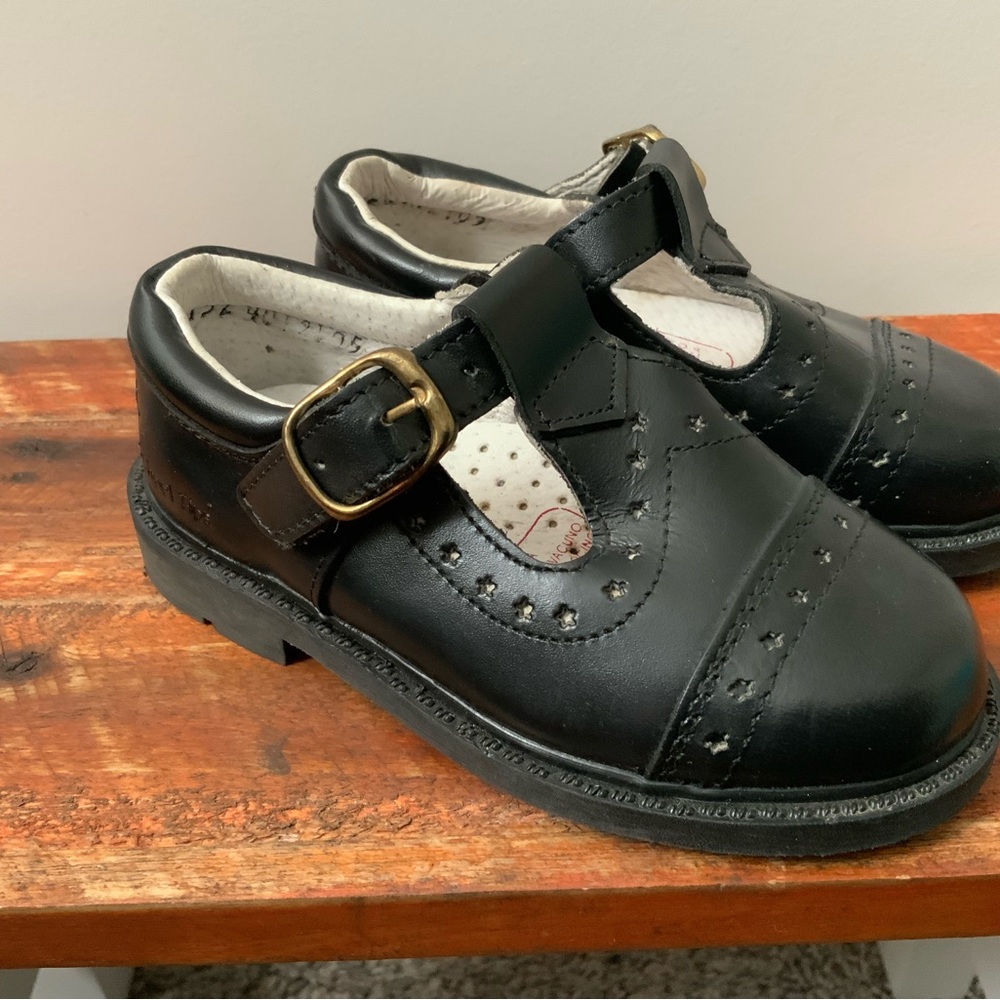 Vintage Zabasa Leather Mary Janes Flats Girls Toddler Shoes Size 8